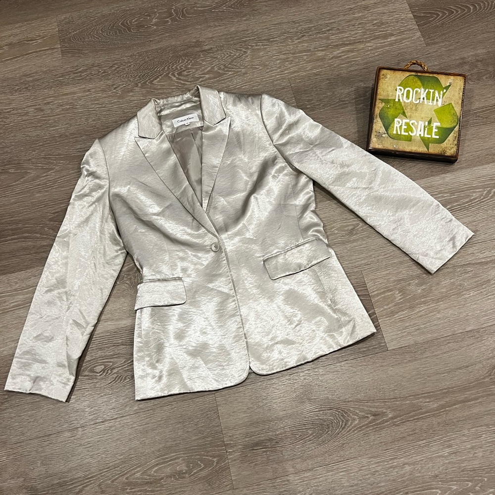 Silver Women's Calvin Klein Blazer